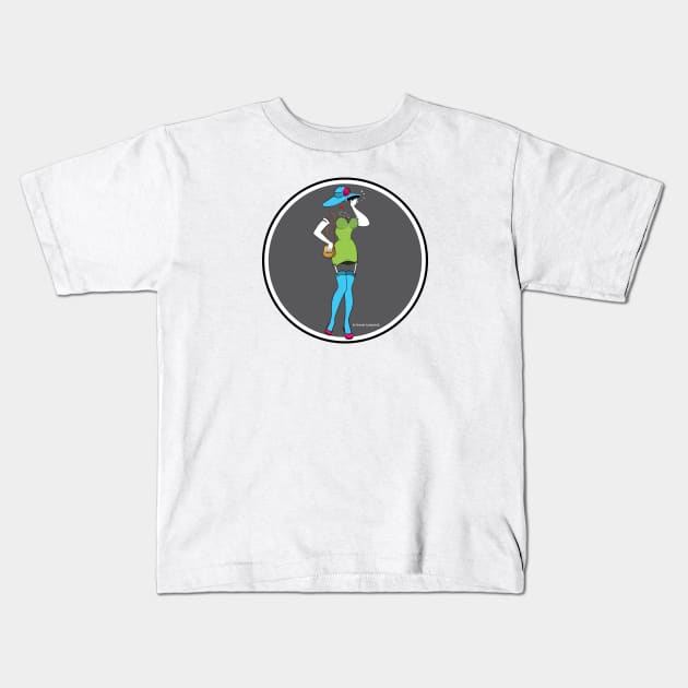 Shakedown Street Zoot Suit Invisible Girl Kids T-Shirt by PauHanaDesign